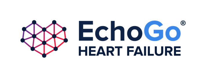 EchoGo Heart Failure logo, horizontal lockup