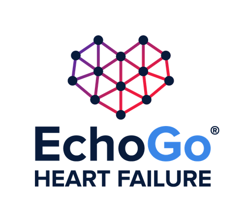 EchoGo Heart Failure logo, vertical lockup