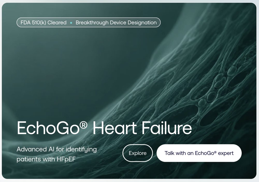 EchoGo Heart Failure hero card
